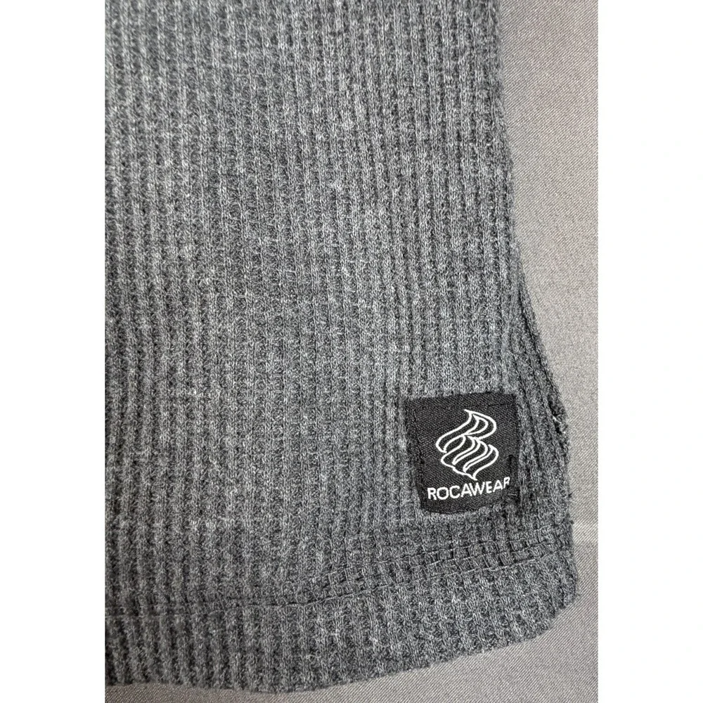 Rocawear Men's 4XLT Gray Thermal Waffle Knit Long Sleeve Shirt Y2K - Picture 5 of 7